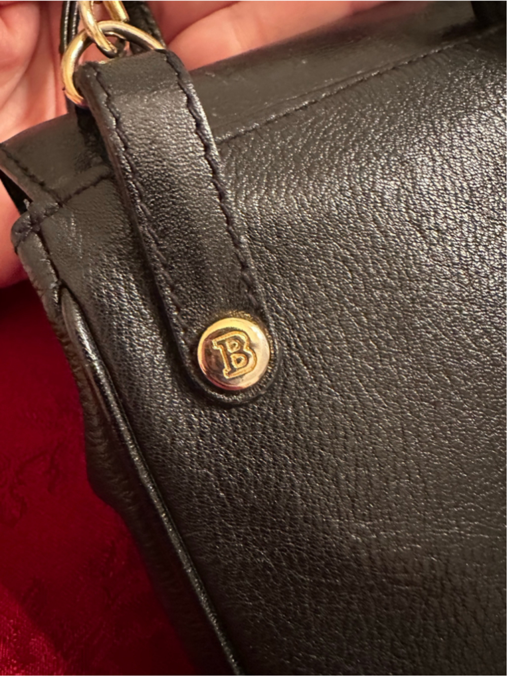 Bally Black Leather Mini Crossbody Bag with Gold Hardware - Picture 4 of 10